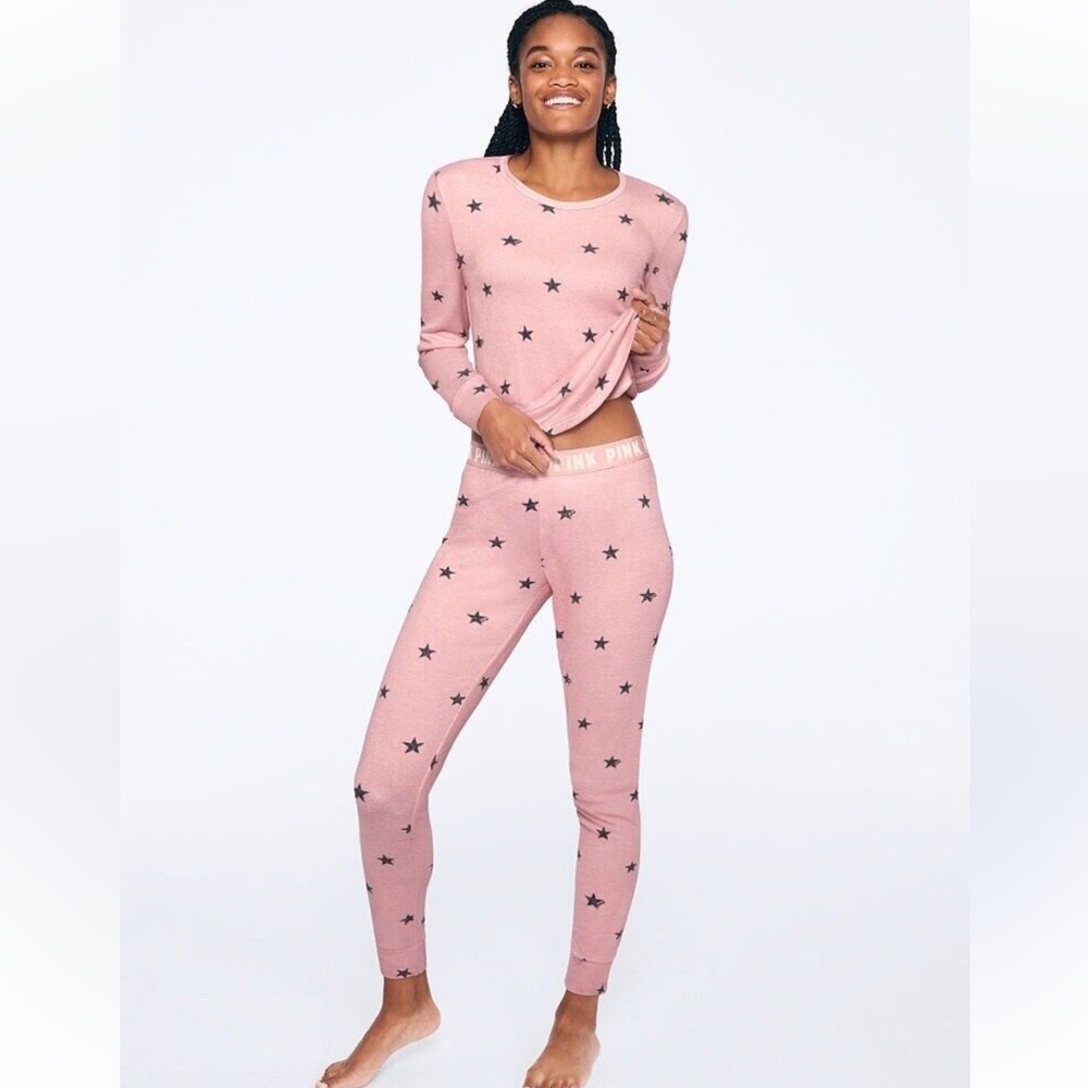 Pink Star Print Women's Pajama Set